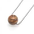 Природный 18 мм круглый полу драгоценный камень сфере Хрустальный шары подвески ожерелье цепь 