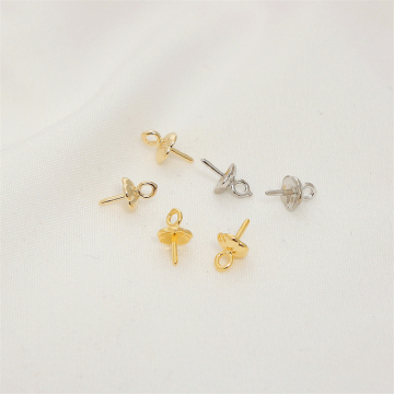 حامل قلادة نحاسي مطلي بالذهب 14K مع Jewelry DIY Beads Beads