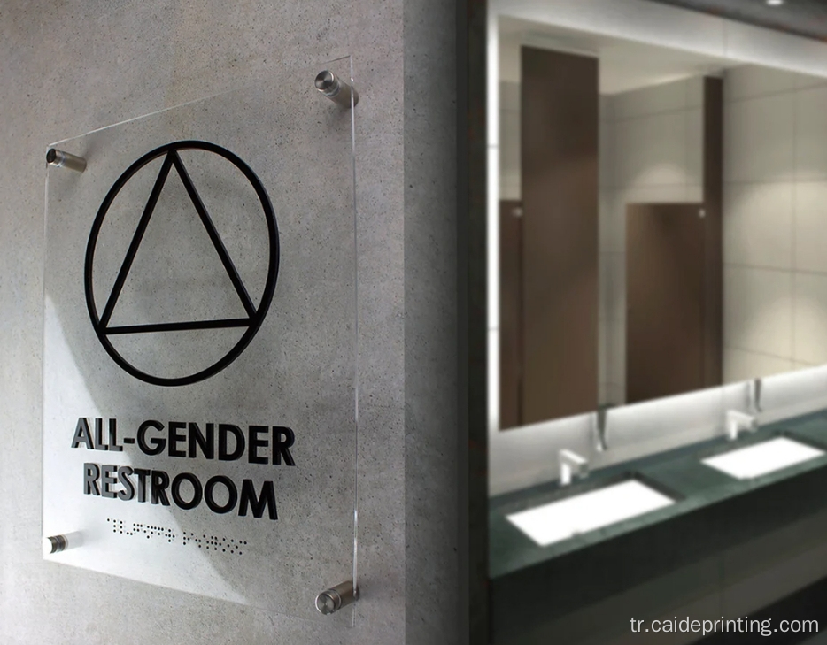 Braille işareti ile akrilik 3D kabartma evi numarası