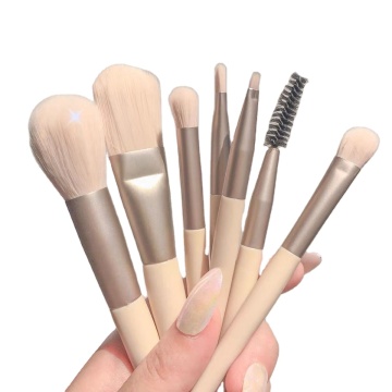 ชุดแปรงแต่งหน้า 8PCS มืออาชีพสำหรับเครื่องสำอาง
