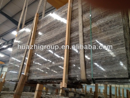 Best quality silver travertine tile slab