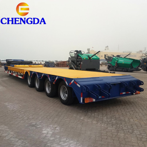 4 Axles 80 Ton Gooseneck Lowbed Trailer