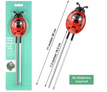 Soil PH and Moisture Meter with Light Sensor for Gardening