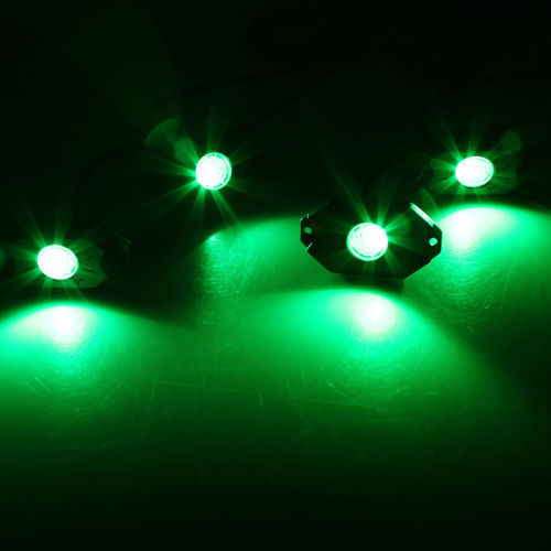 4piece a group 9W RGB LED Rock Light kit Fender Under Car Truck Vehicle Crawler light for Offroad SUV 4WD ATV
