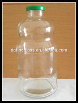 1L/1000ml big bulk gallon economic glass juice/water glass bottle with screw metal cap