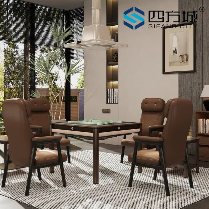 Modern Mahjong Machine with Elegant Wood Design