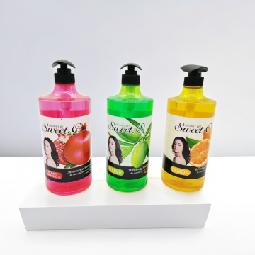 Etiqueta privada blanqueadora gel de ducha de lavado de carrocería hidratante para suavizar 1380 ml en venta