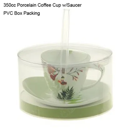 350CC Porcelain Allegra Coffee Cup Set W/Saucer (Style# 2278)