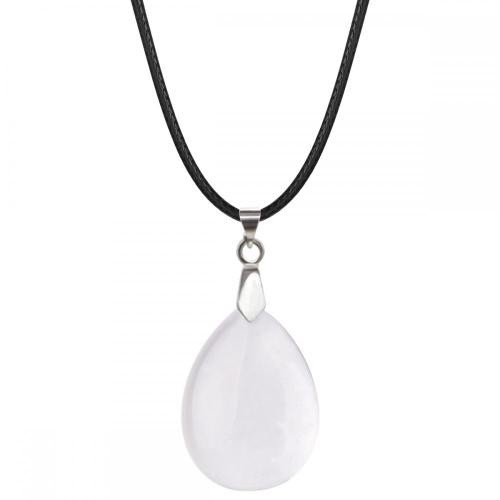 Howlite 25x35mm Teardrop Pendant Necklace women Men