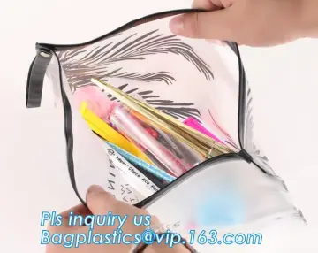 Frosted Eva Clothing Packaging Plastic Clear Zipper Bag With Slider, gusset slider ziplock printed pvc zipper bags, Vinyl transp