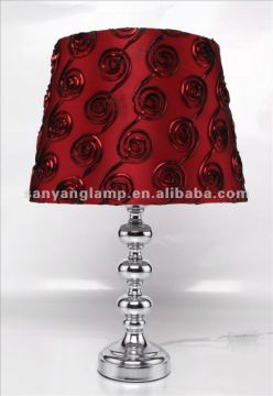 stainless steel modern table lamps with rose shade