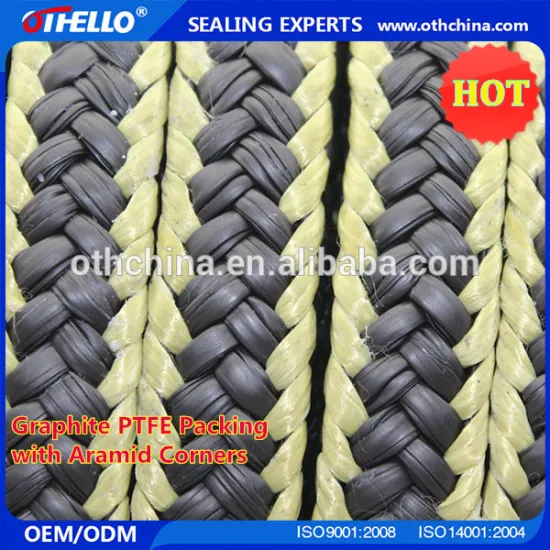 Free Samples Pump Gland Packing PTFE Graphite Packing With Aramid