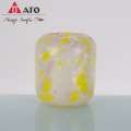 ATO stemless coloured dot Glass Candle Holder Cup