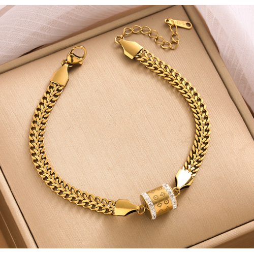 Pulsera de cadena de cintura delgada de fibra de acero de titanio