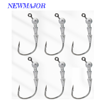 Newmajor High Carbon Barbed Single Fishing Hooks - 0,6 g/1G/1,4G, 6st/väska grossistleverantör för karp