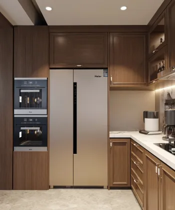 Custom Solid Wood Modular Kitchen Cabinets