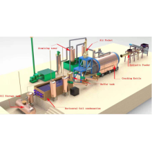 Waste tyre and plastic pyrolysis machine