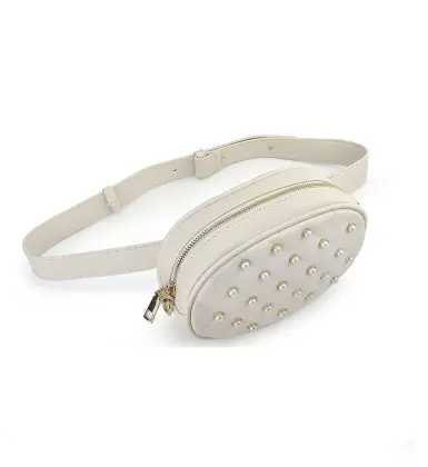 Custom Pearl Chain Fanny Pack Purse Belt Bag