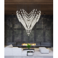 Modern luxury big custom hall crystal led chandeliers