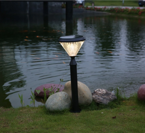 Illustration of Eco-Friendly Solar-Powered Lights For A Backyard