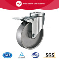 Medium-light Duty Bolt Hole Swivel Total Lock Cast Iron Castor Wheel