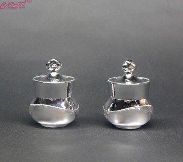 5g acrylic cream jar, silver,pearl white color