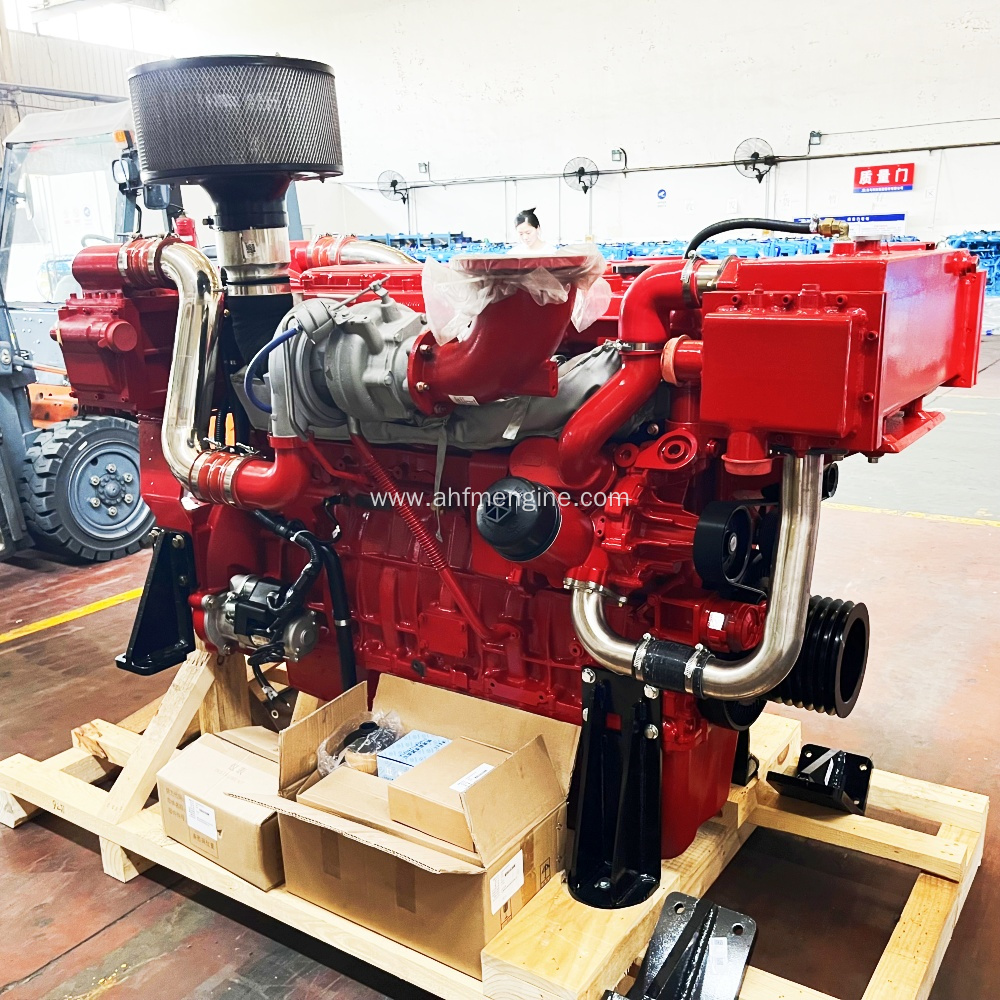 Boat marine diesel engine assembly