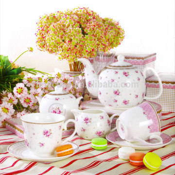 17 Pieces Elegant New Bone China Porcelain Tea Set                
                                    Quality Assured