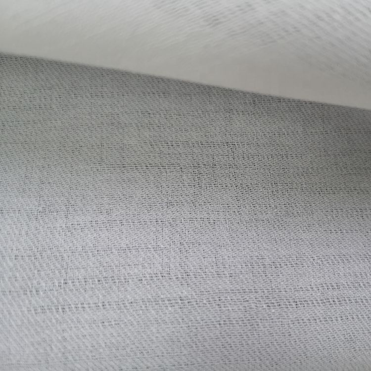 White Linen Nylon Mixed Blend Shirt Fabric