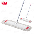 A130071 LiAo Esfregona plana de algodão com 60 cm de largura e cabo longo de 135 cm para limpeza de piso