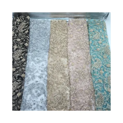 Hand-Made Hanfu Beaded Embroidery Sequined Fabric