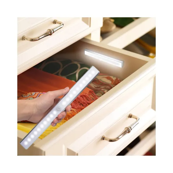 USB Rechargeable 30LED Motion Sensor Night Light for Cabinets and Closets