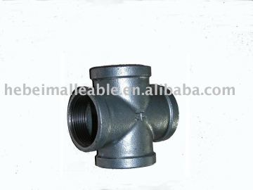 banded Cross malleble iron pipe fittings