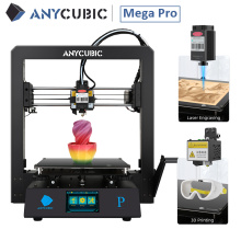 ANYCUBIC Mega Pro 3D Printer Laser Engraving 3d Printing Touch Screen Printing TPU Filament Dual Gear Extruder 3D Printer Kit