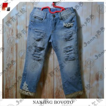 kids fashion jeans pant design distressed jeans