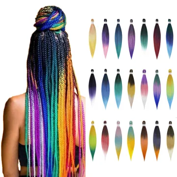 AliLeader Cheap Synthetic Layered End Crochet Braid Kaneka Fiber EZ Braid Different Colors Pre Stretched Braiding Hair