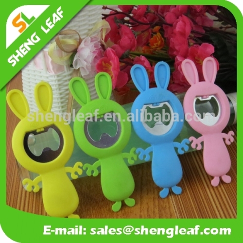 Rabbit shape Soft PVC Rubber Bottle Opener