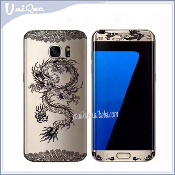 High Quality china dragon colored drawing tempered glass screen protector for s7 edge on7 on8 2016 tempered glass