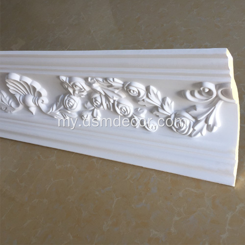 ခေတ်မီ Polyurethane Curved Carving Ceiling Cornice Molding