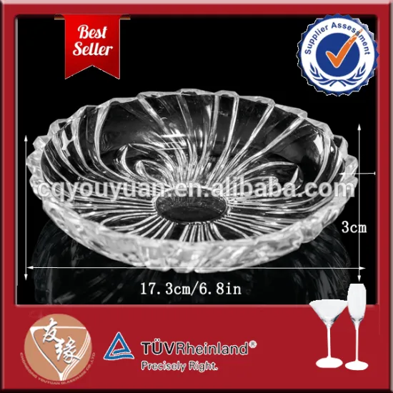 Lead free high quality Chinese round flat glass plate