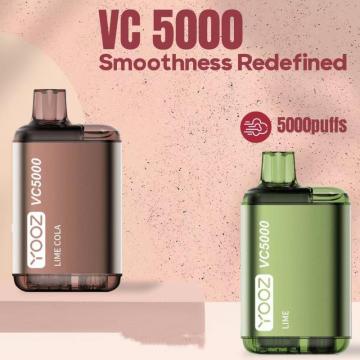 yooz vc5000 퍼프 일회용 vape mod 650 mah