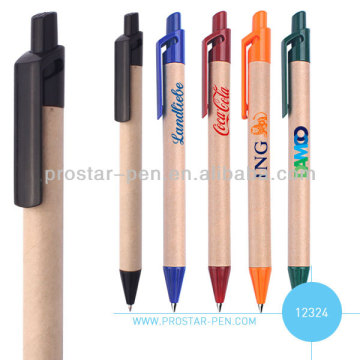 new eco pen with recycled paper barrel ecological pen