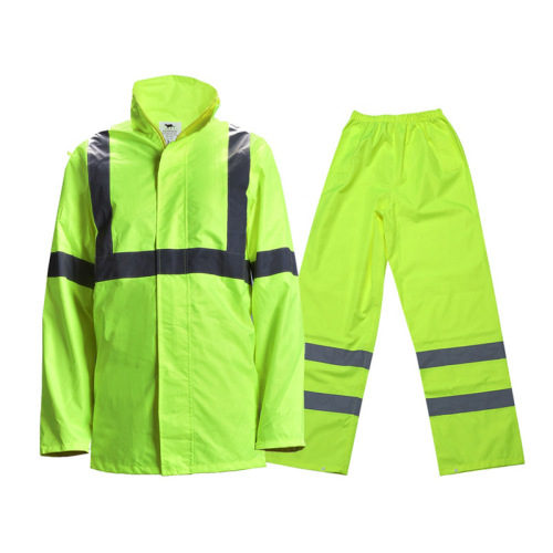 China HiVis Uniform Jacket Tape Waterproof Raincoat For Men Supplier