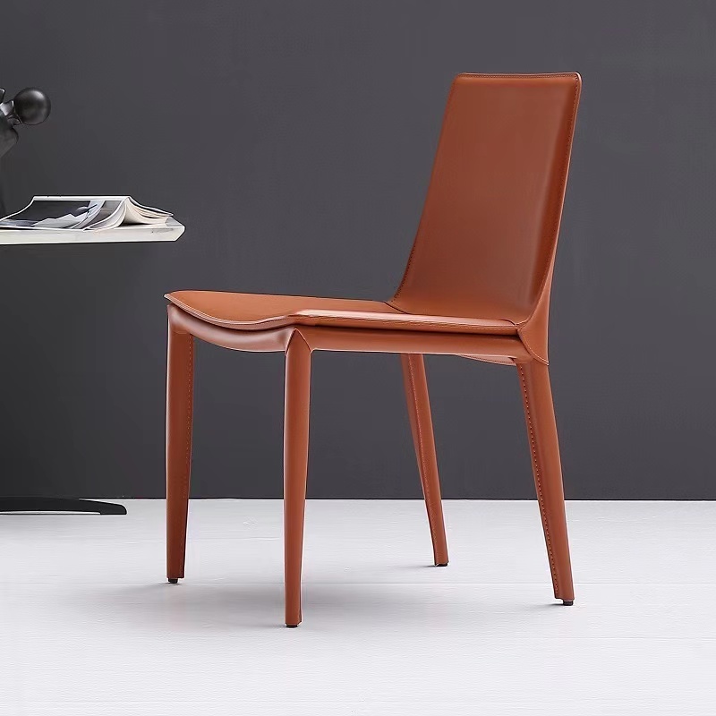 Modern Orange Leather Chair