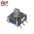 4+1Pins Thru-hole Octal 8 Position Rotary DIP Switch