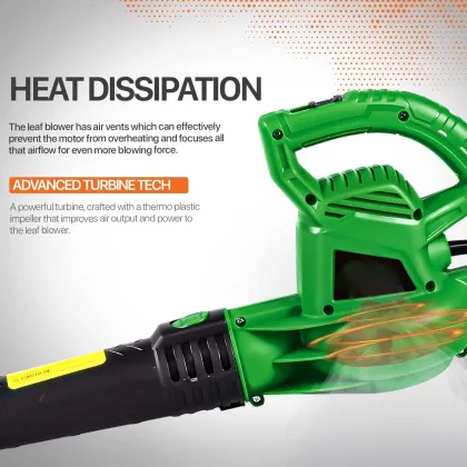 7A Electric Corded Garden Leaf Blower Sweeper