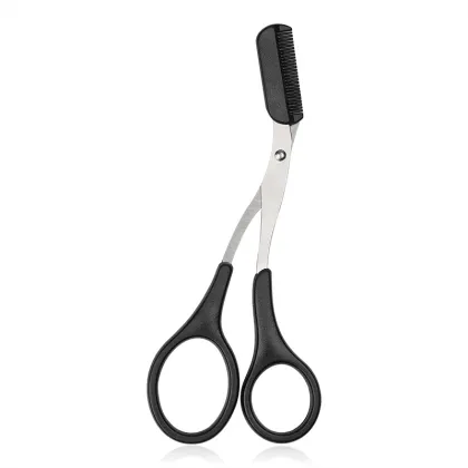 Zhixin Hot Sale Stainless Steel Eyebrow Trimming Scissors and Comb Set