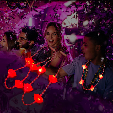 Various style flashing pearl led lighting necklace for party