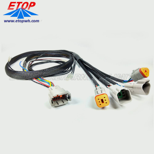 Custom Auto Headlight Wire Harness Deutsch Connector Cable