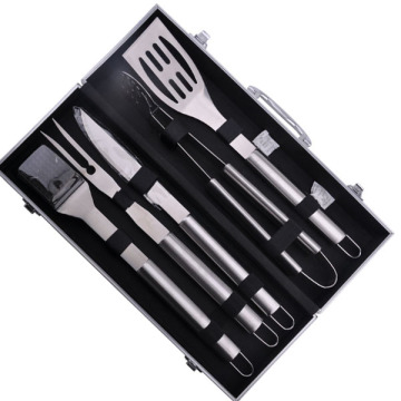 Stainless Steel BBQ Tool Set with Case - 5pcs